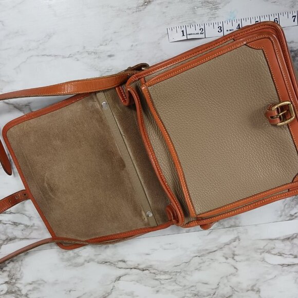 DOONEY & BOURKE vintage pebbled crossbody taupe leather - Picture 13 of 16